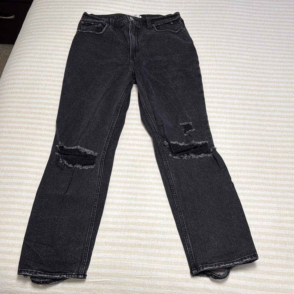 Distressed Black Jeans